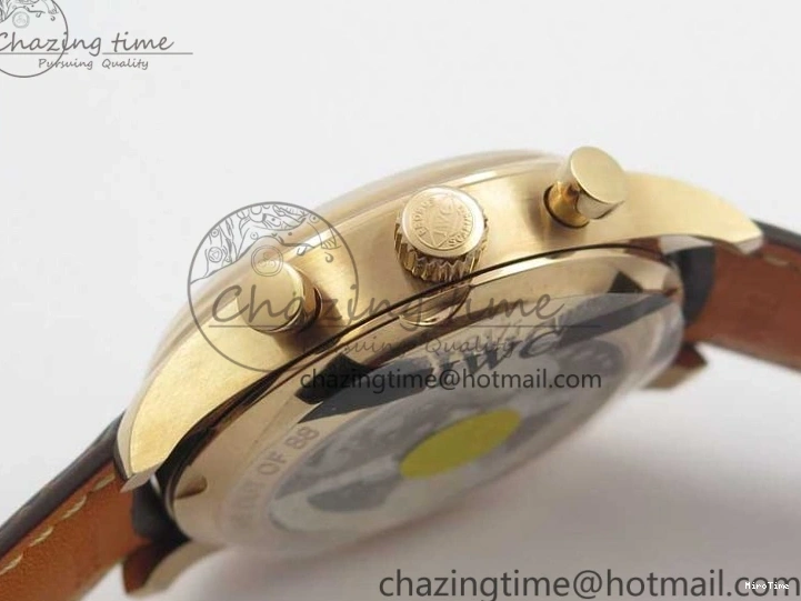 MIROTIME 0101 Portugieser Chrono  42 IW390406 RG ZF 1:1 Best Edition Blue Dial on Brown Leather Strap A Durable 7129